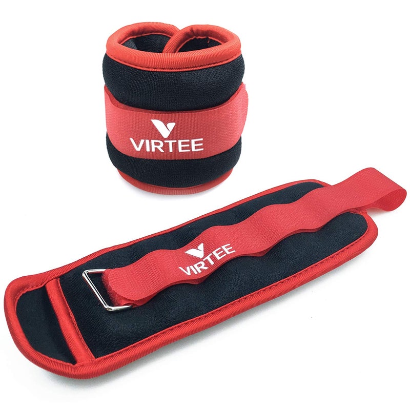 Virtee Ankle/Wrist Weights for Women, Men, Kids - Arm Leg Weights Set with Adjustable Strap - Running, Jogging, Gymnastic, Physical Therapy, Fitness - Choice of 1 lb 2 lbs 3 lbs 4 lbs 6 lbs 8 lbs 10 lbs - Image 1